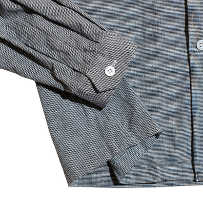 <Made To Order> HOUNDSTOOTH SPORT SHIRT BLACK L/S or S/S