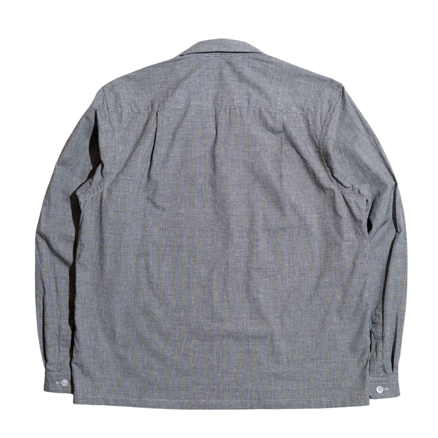 <Made To Order> HOUNDSTOOTH SPORT SHIRT BLACK L/S or S/S