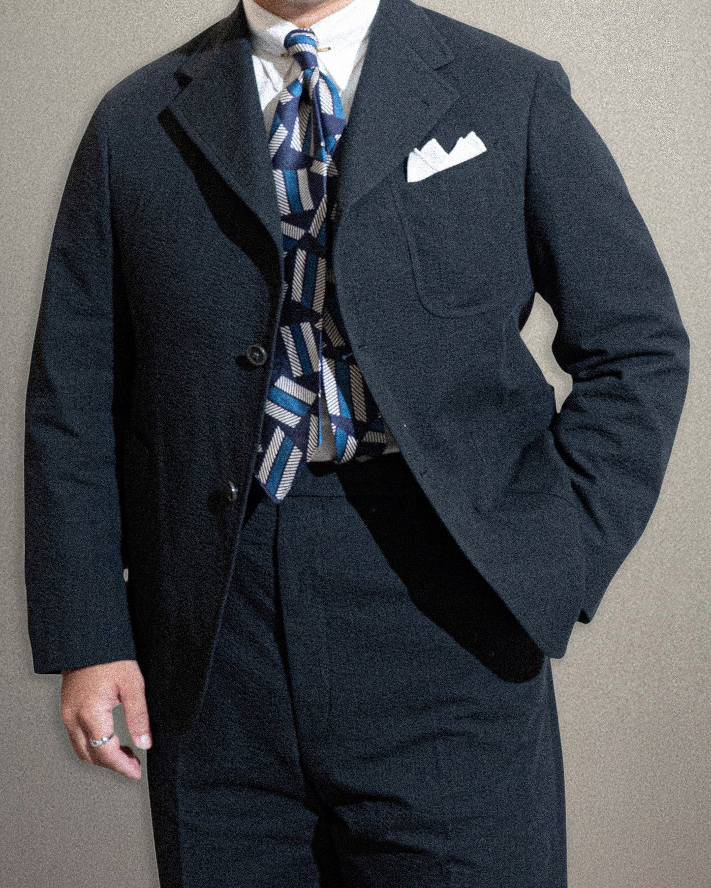 ATOMIC PRINT SILK TIE