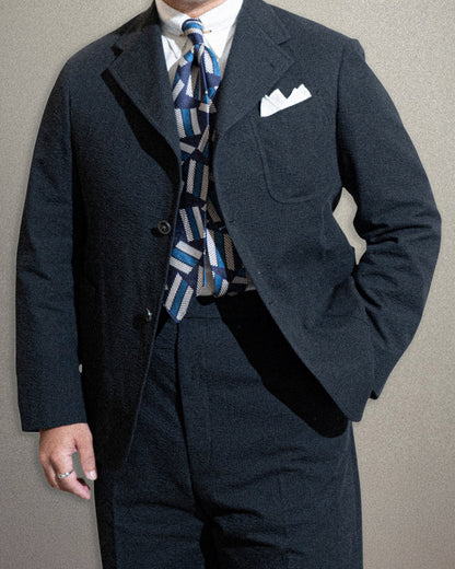 ATOMIC PRINT SILK TIE