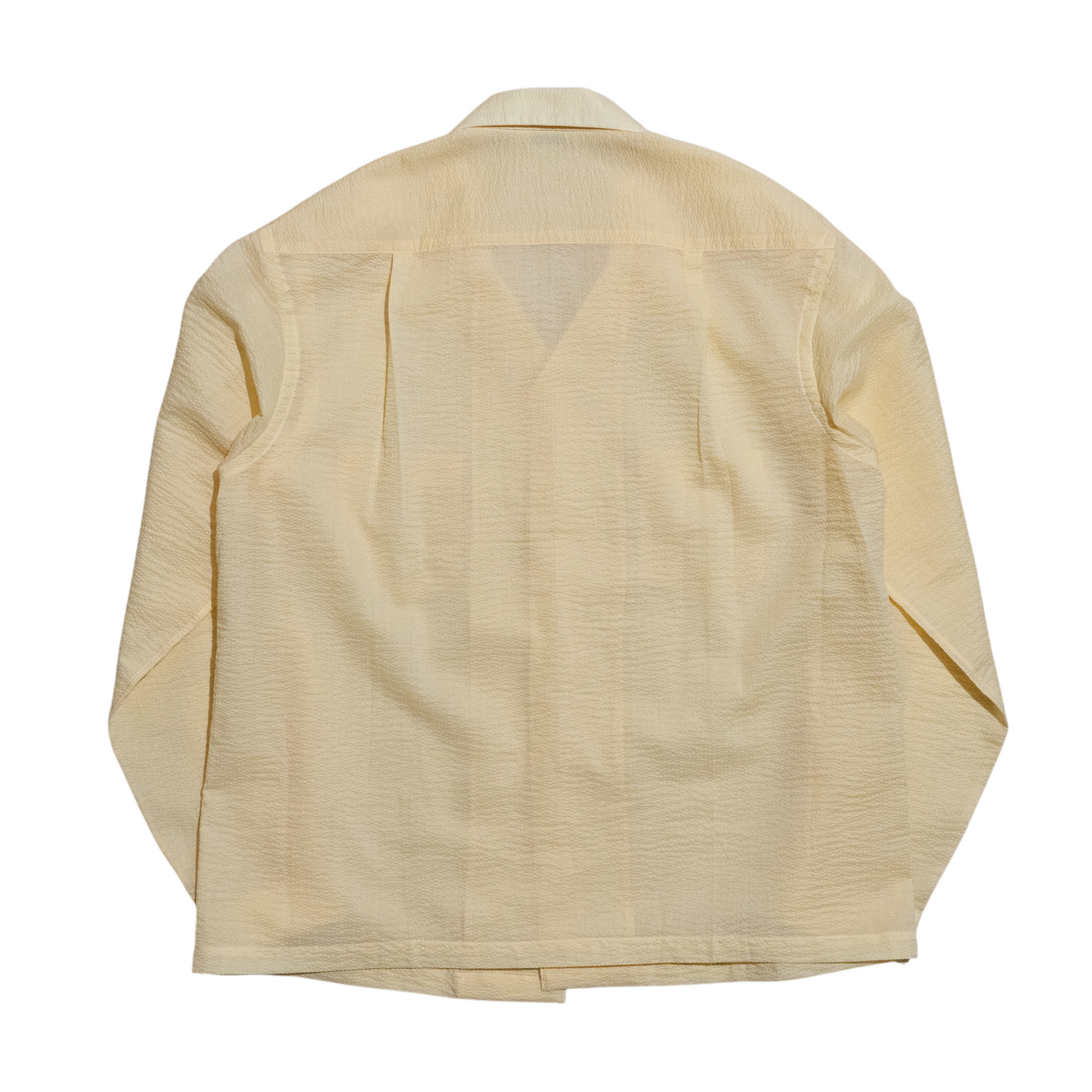 <Made To Order> SEERSUCKER SPORT SHIRT CREAM YELLOW L/S or S/S