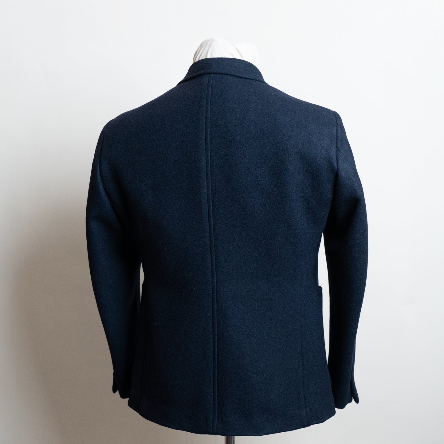 <Made To Order＞ SIGNATURE SACK JACKET "MELTON WOOL & CASHMERE" NAVY