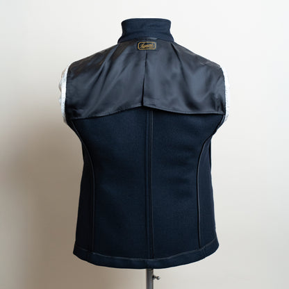 <Made To Order＞ SIGNATURE SACK JACKET "MELTON WOOL & CASHMERE" NAVY