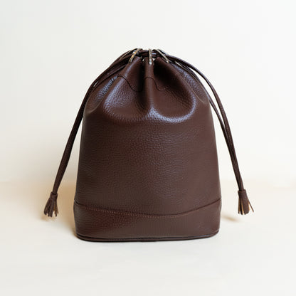 HERITAGE DRAWSTRING BAG BROWN