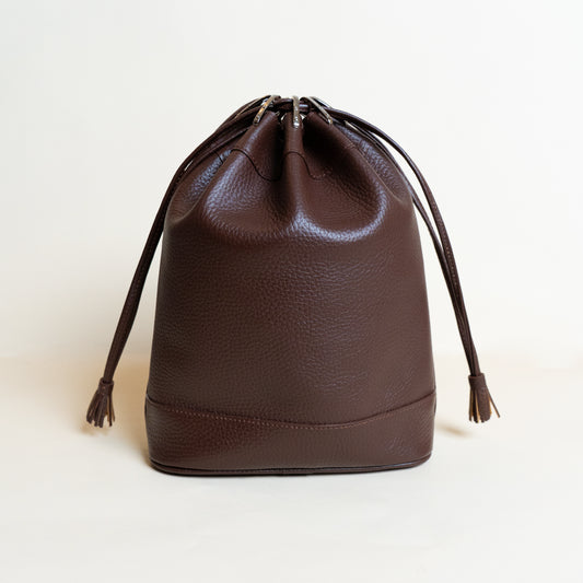 HERITAGE DRAWSTRING BAG BROWN