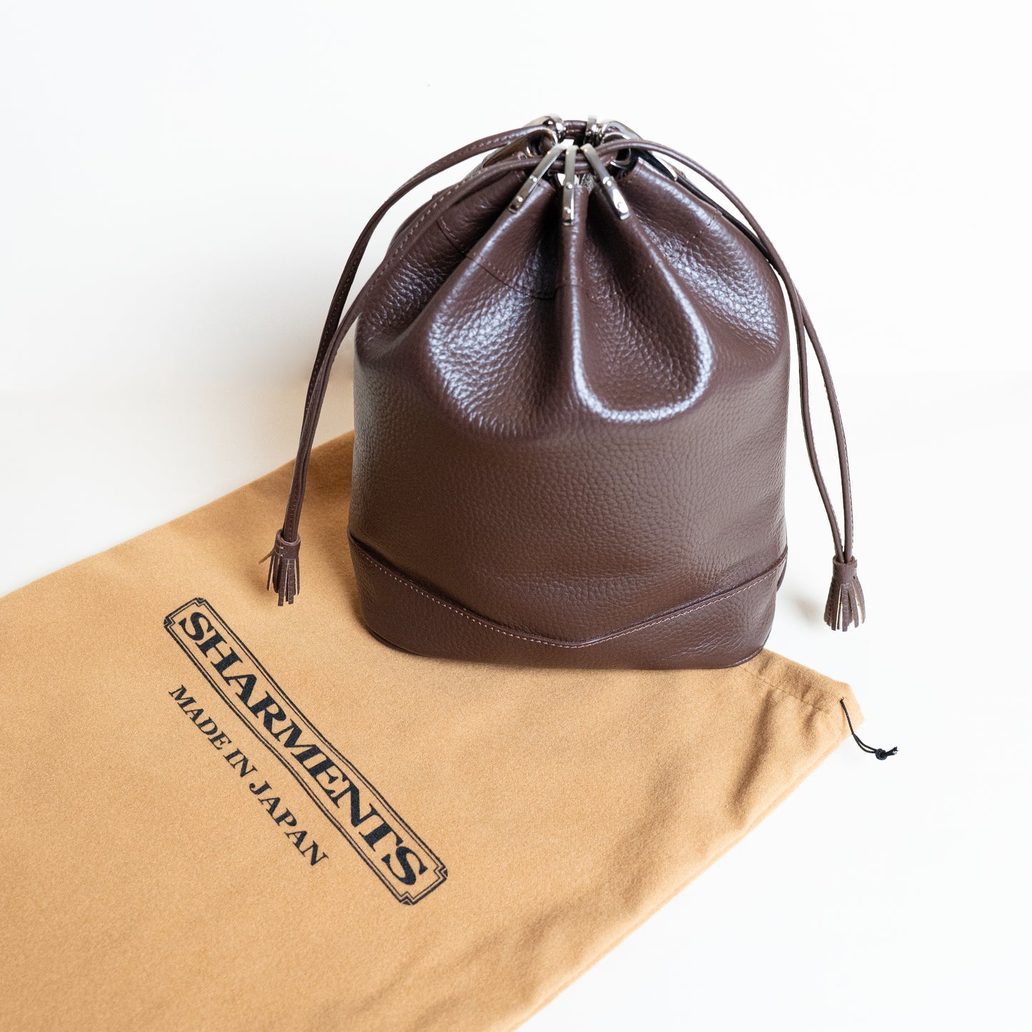 HERITAGE DRAWSTRING BAG BROWN