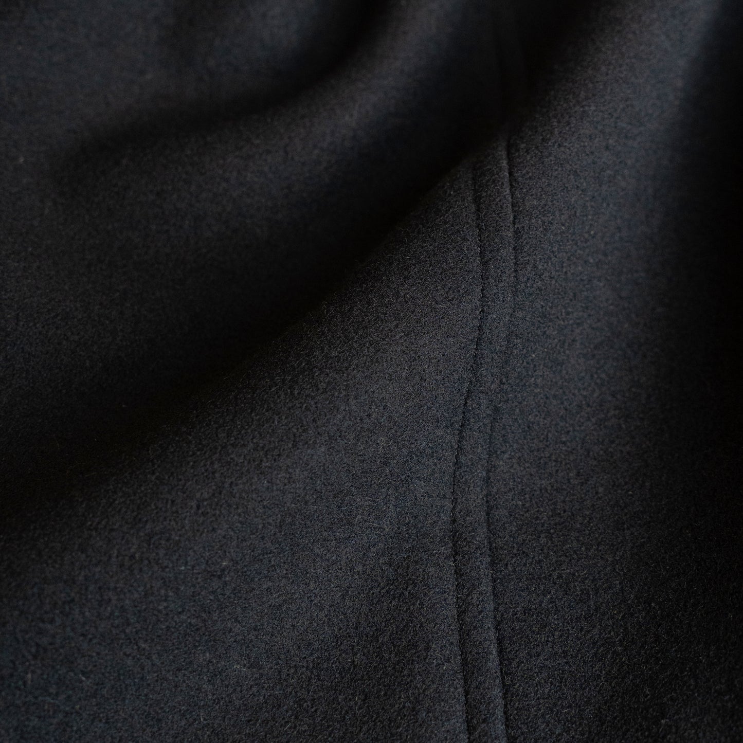 <Made To Order＞ SIGNATURE SACK JACKET "MELTON WOOL & CASHMERE" NAVY