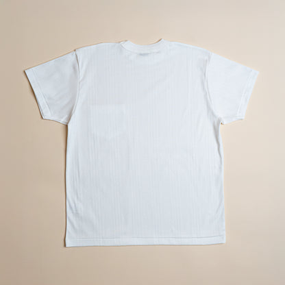 RANDOM RIB COTTON TEE SHIRT WHITE