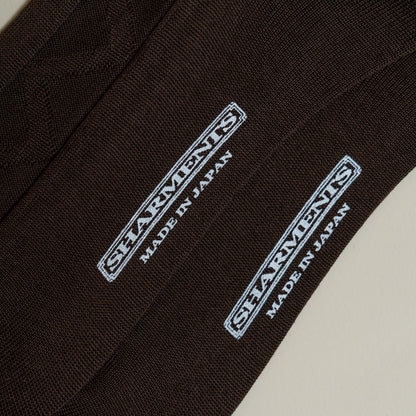 COTTON SOCKS “ZIG-ZAG”BROWN