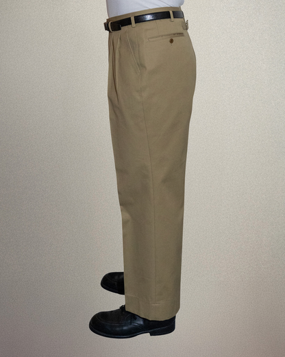 <Made To Order＞ IVY STYLED CHINO TROUSERS KHAKI  ART-T23