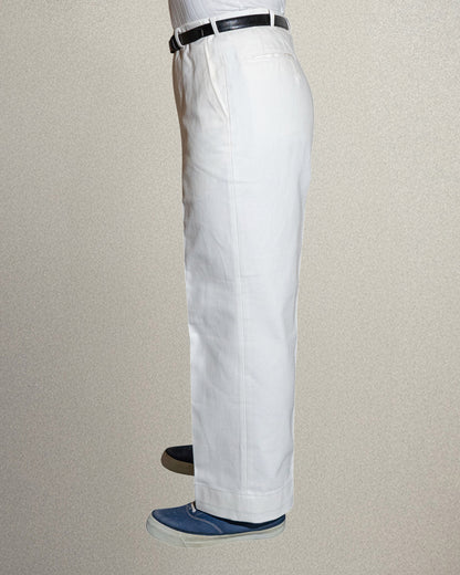 <Made To Order＞ WHITE DENIM TROUSERS  ART-T30