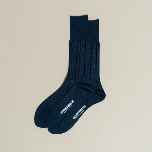 COTTON SOCKS “ZIG-ZAG”NAVY