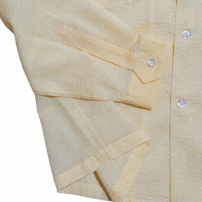 <Made To Order> SEERSUCKER SPORT SHIRT CREAM YELLOW L/S or S/S